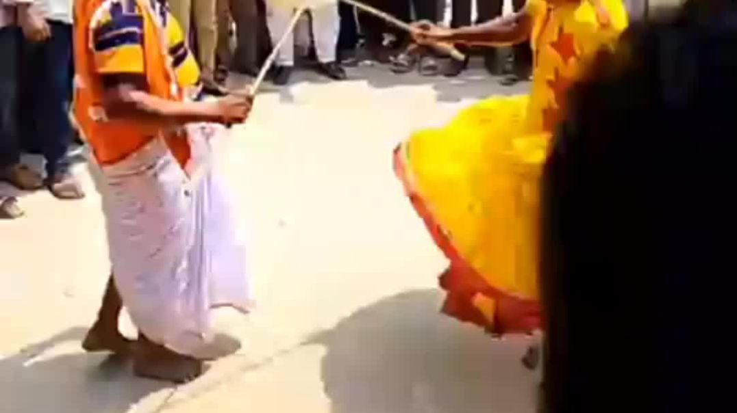 কুলিয়ারচরে বর্ষবরণ উপলক্ষে লাঠি খেলা