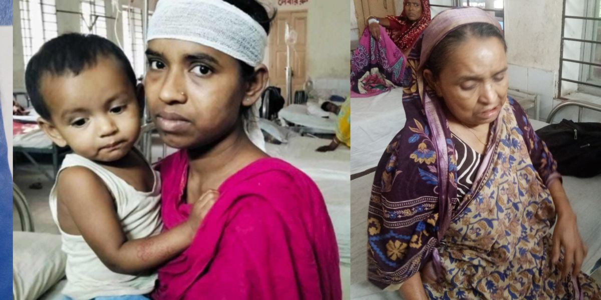 কুলিয়ারচরে পুরুষ শূন্য বাড়িতে প্রতিপক্ষের হামলায় তিন নারী আহত..