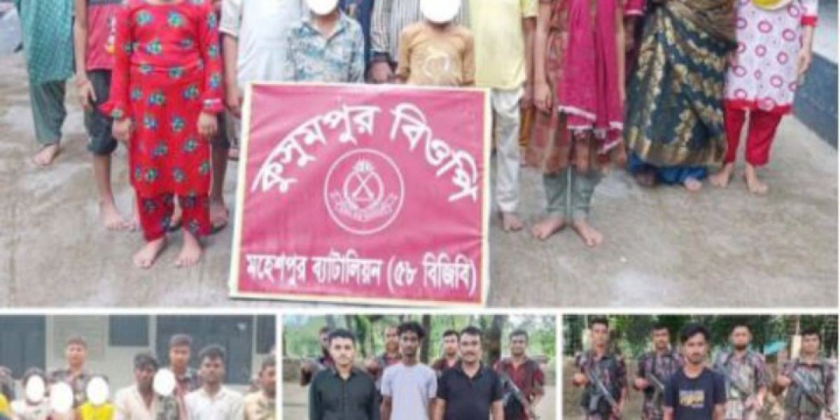 মহেশপুর সীমান্তে বাংলাদেশে অনুপ্রবেশ সময় ৪২ জনকে আটক করেছে -বিজিবি ৫৮ ব্যাটলিয়ন।..