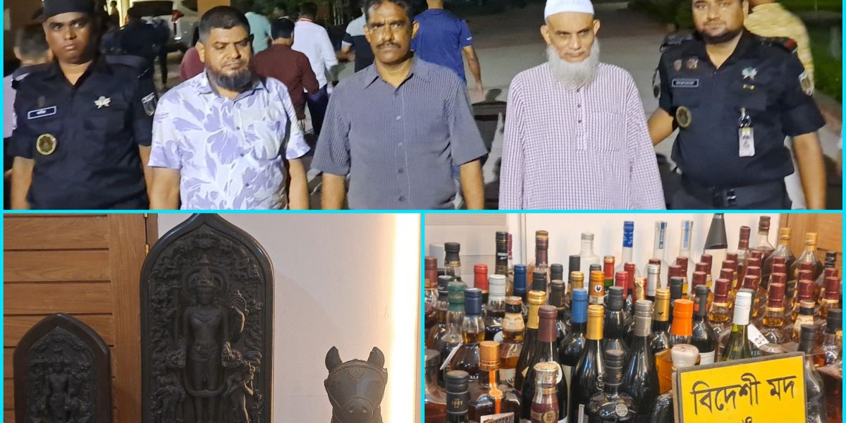 র‍্যাব-১০ এর অভিযানে কষ্টিপাথরের মূর্তি ও বিদেশি মদ উদ্ধার, গ্রেফতার ৪..