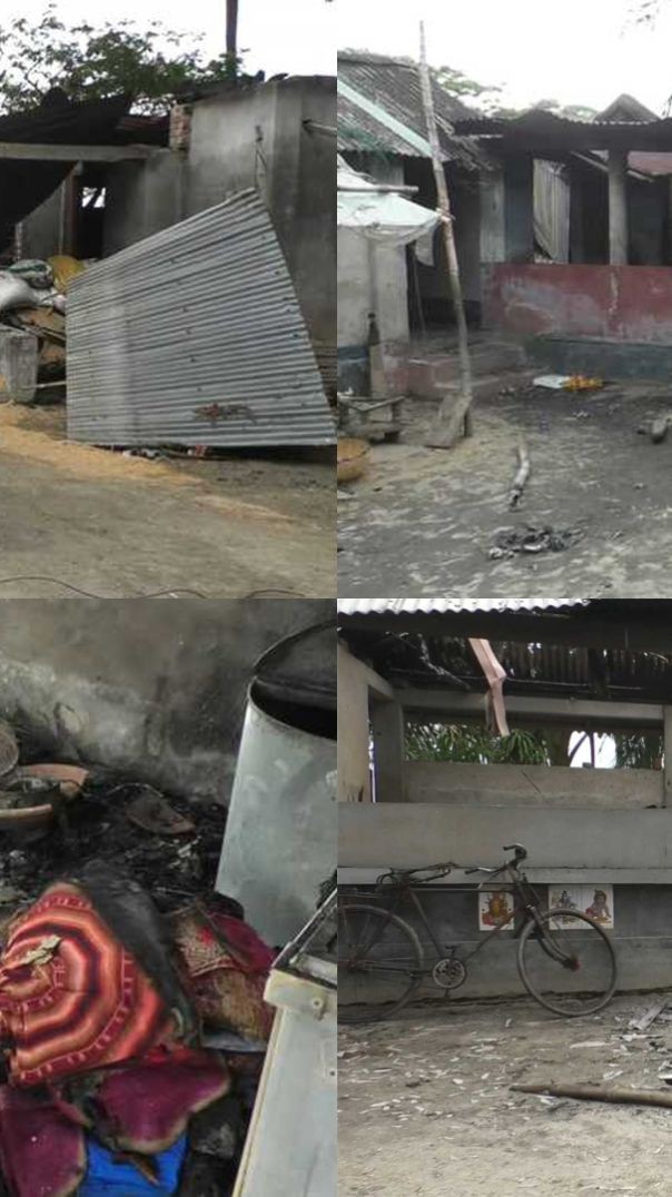 যশোরের অভয়নগর গ্রামে অগ্নিকাণ্ড ও লুটপাটের শিকার: শিউলি রানী বিশ্বাস।