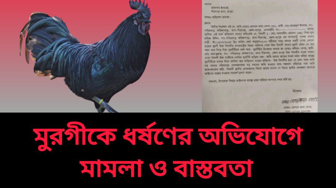 ⁣রংপুরের পীরগাছায় মুরগীকে ধ'র্ষ'ণে'র অভিযোগে মামলা