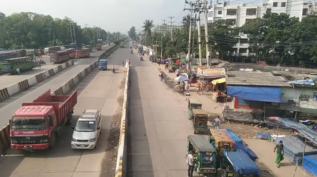 চন্দ্রা বাস স্ট্যান্ড ঢাকা টাঙ্গাইল মহাসড়কের সর্বশেষ পরিস্থিতি