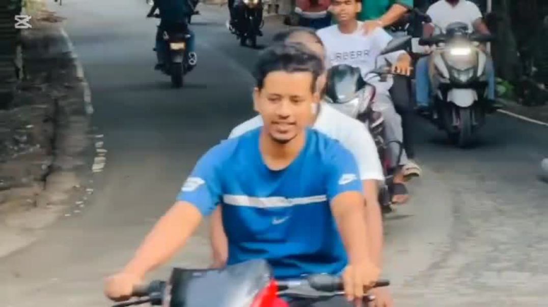 মাদারীপুর-রাজৈর-২ আসনের এমপি পদপ্রার্থী অ্যাডভোকেট মাসুদ পারভেজ (ভিপি) বিশাল মোটরসাইকেল শোভাযাত্রাসহ
