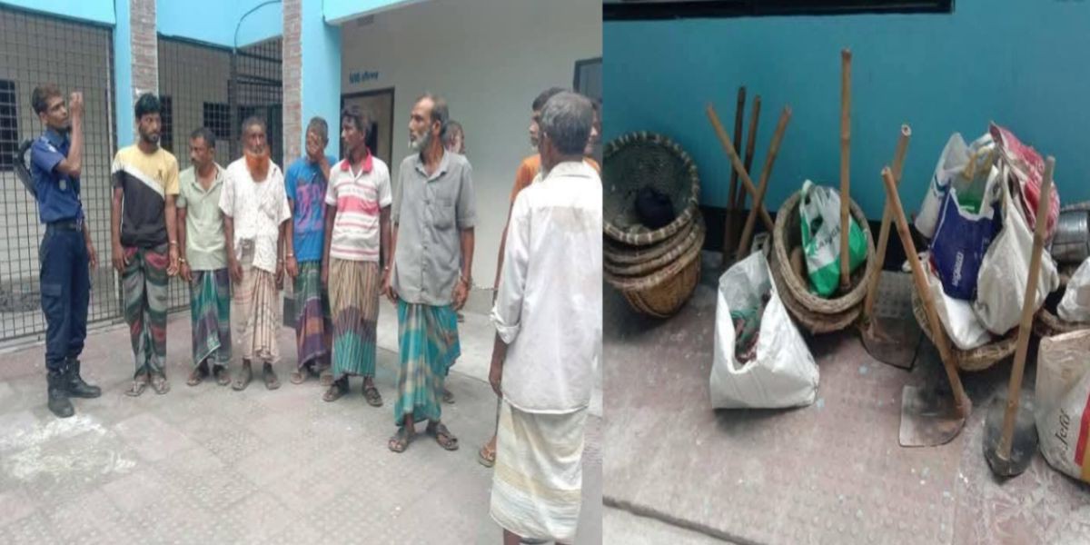 কুষ্টিয়ায় ১০ মাটিকাটা শ্রমিকে ভাড়া করে যুবলীগের মিছিল, গ্রেফতার ১০..
