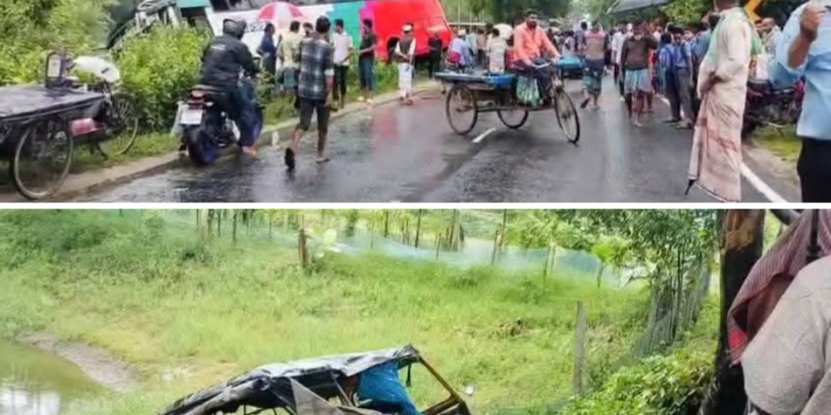 ঠাকুরগাঁওয়ে বাসচাপায় প্রাণ হারালেন বাবা-মেয়ে, এলাকায় শোকের ছায়া..