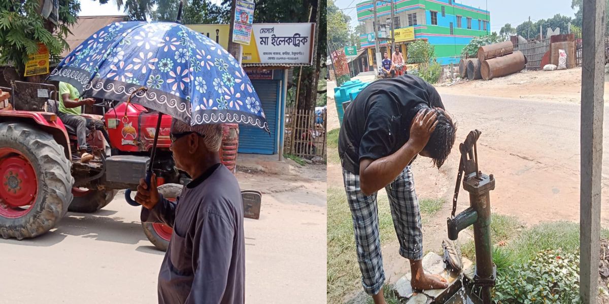 ঠাকুরগাঁওয়ে তীব্র গরমে অতিষ্ঠ জনজীবন।