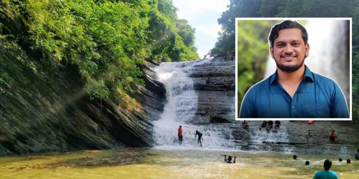 ঝর্ণায় ঝরল কলেজ ছাত্রের প্রাণ
