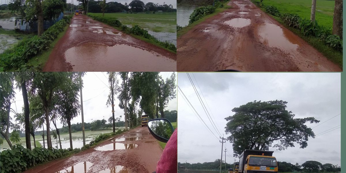 ময়মনসিংহের শম্ভুগঞ্জ-পরাণগঞ্জ রাস্তার কাজ অসম্পূর্ণ, দুর্ভোগে মানুষ।..