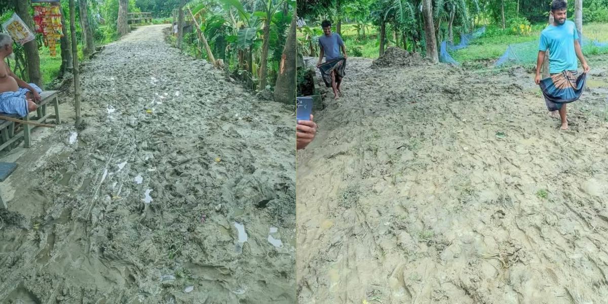 নেত্রকোনা জেলার কাকিয়াকুড়ি গ্রামের রাস্তার বেহাল দশা ও উন্নয়নহীনতার কারণে জনজীবনে দুর্ভোগ নেমে এসেছে।..