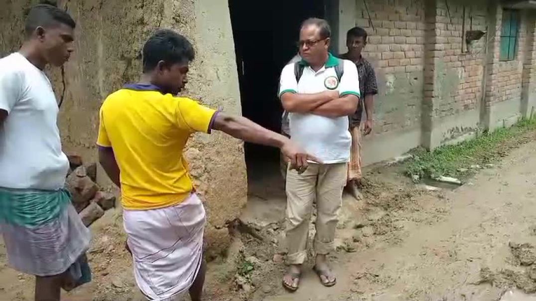 পাঁচবিবিতে ভাল্লুকগাড়ি গ্রামে রাস্তার জন্য অন্যের সম্পত্তি জবরদখল