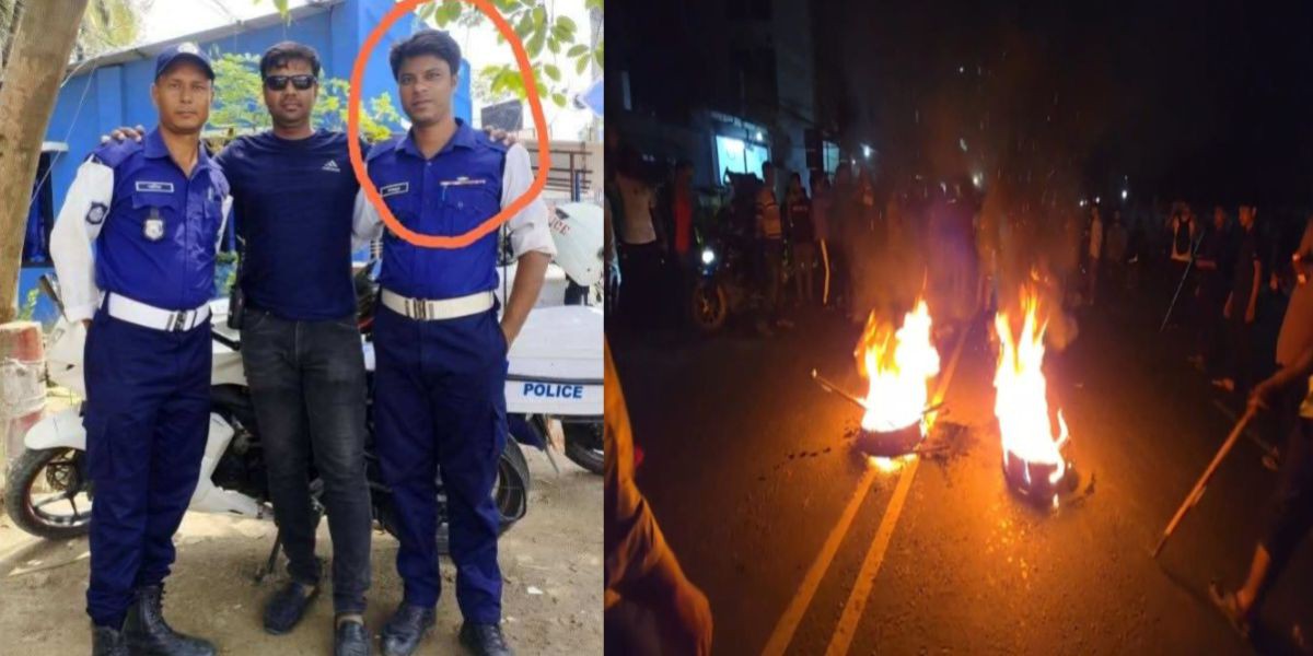 কুষ্টিয়ায় জুলাই নিয়ে পুলিশ সদস্যের আপত্তিকর পোস্ট,  প্রতিবাদে সড়ক অবরোধ..