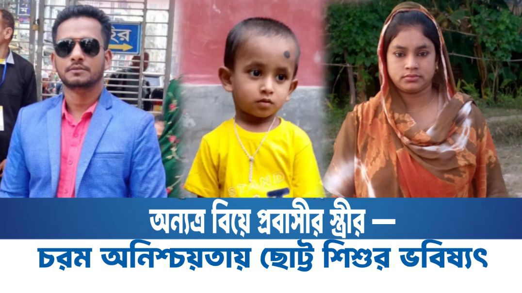 ⁣অন্যত্র বিয়ে প্রবাসীর স্ত্রীর —  চরম অনিশ্চয়তায় ছোট্ট শিশুর ভবিষ্যৎ