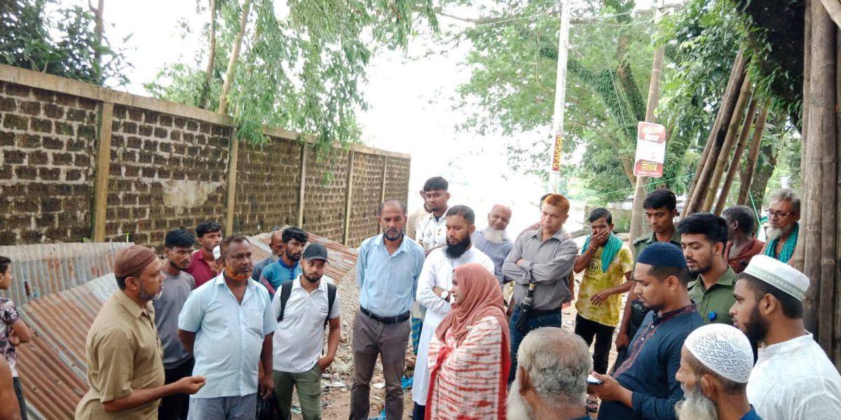 জামালগঞ্জের সাচনা বাজারে অবৈধ স্থাপনা উচ্ছেদ