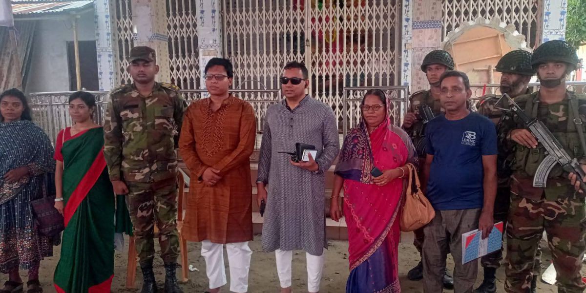 মাধবপুরে শারদীয় দুর্গোৎসব ঘিরে কড়া নিরাপত্তা