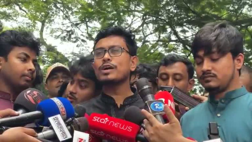 ⁣ডাকসুর ভোট প্রদান শেষে কথা বলছেন ভিপি প্রার্থী সাদিক কায়েম