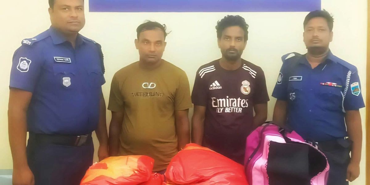 গাঁজাসহ দুই মা'দ'ক ব্যবসায়ী   আটক