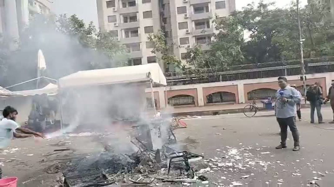 ⁣জুলাই সনদ স্বাক্ষর অনুষ্ঠান ঘিরে মানিক মিয়া এভিনিউ রণক্ষেত্র, সরাসরি