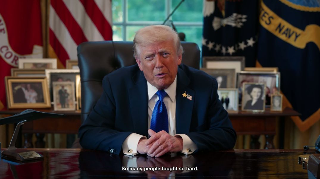 President Donald J. Trump shares a powerful message in response to Hamas' statement regarding h