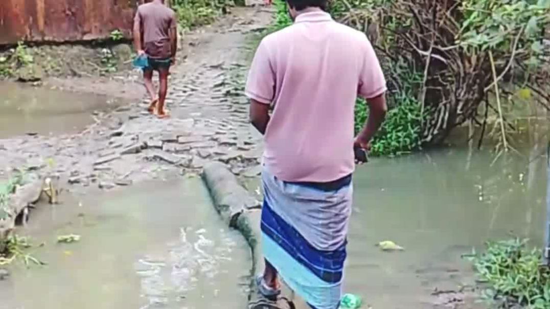 ⁣বেতাগীতে তিন কিলোমিটার রাস্তা মরণফাঁদে পরিণত