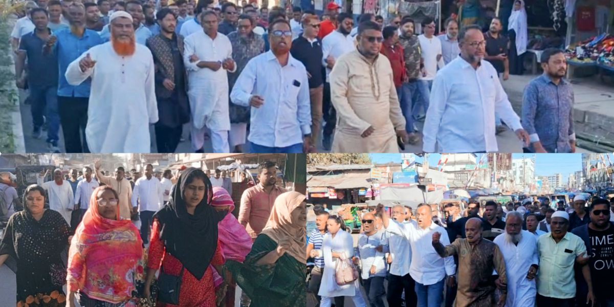 শেখ হাসিনার বিরুদ্ধে রায় প্রকাশের পর জয়পুরহাটে বিএনপির আনন্দ মিছিল..