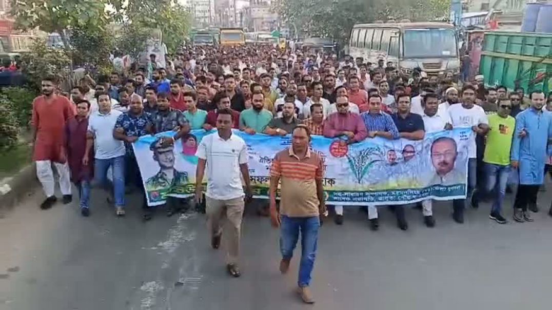 ⁣ভালুকায় বিপ্লব ও সংহতি দিবসে যুবদল নেতা মিলটনের নেতৃত্বে  র‍্যালি