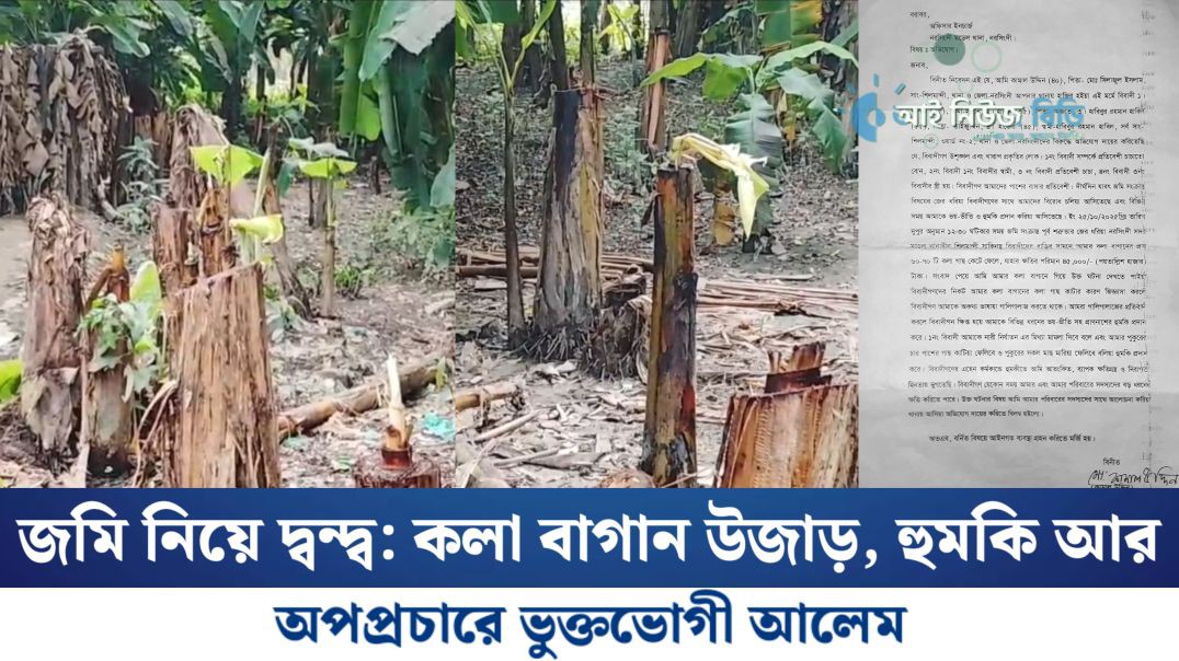 জমি নিয়ে দ্বন্দ্ব: কলা বাগান উজাড়, হুমকি আর অপপ্রচারে ভুক্তভোগী আলেম