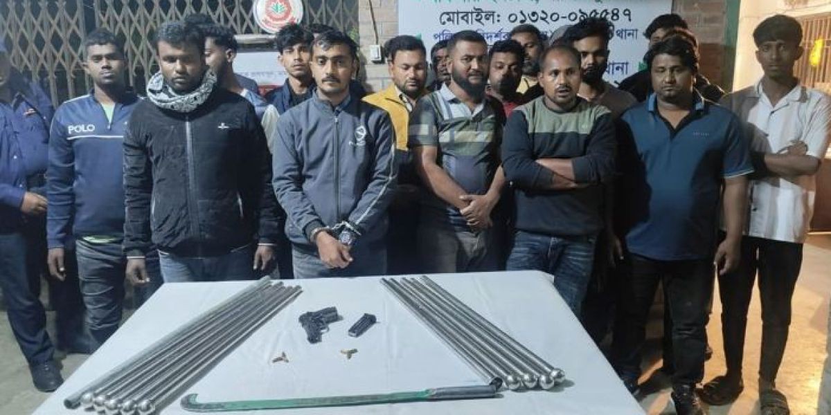 কিশোরগঞ্জের বাজিতপুরে আগ্নেয়াস্ত্রসহ ২২ জন আটক