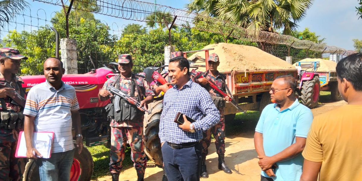 মাধবপুরে ভ্রাম্যমাণ আদালতের অভিযান: অবৈধ বালুভর্তি ট্রাক্টরকে দেড় লাখ টাকা জরিমানা..