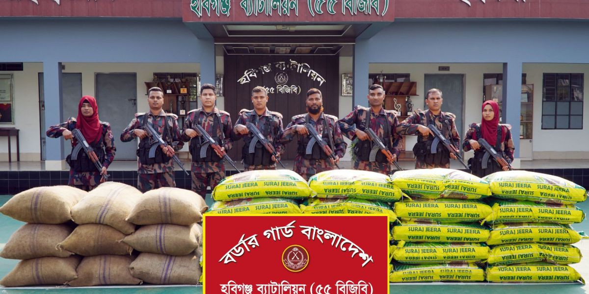মাধবপুরে বিজিবির অভিযানে গাড়িসহ বিপুল চোরাচালানি পণ্য জব্দ..