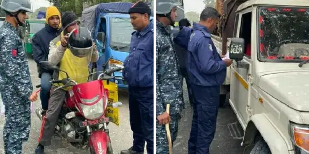 আমতলীতে যৌথবাহিনীর চেকপোস্ট অভিযান ৩ হাজার টাকা জরিমানা ..