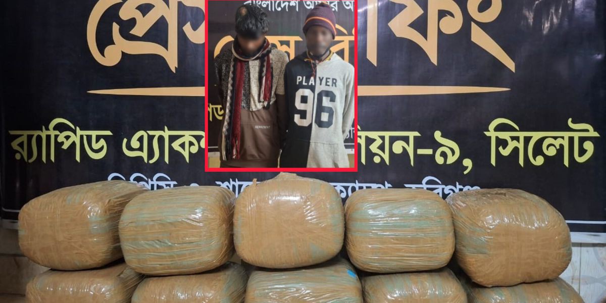 মাধবপুরে ৫০ কেজি গাঁজাসহ দুই মাদক কারবারি গ্রেফতার