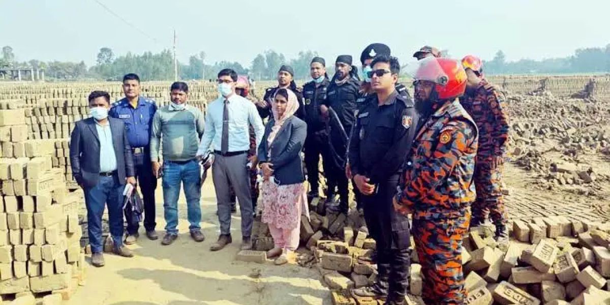 দিনাজপুরে চার অবৈধ ইটভাটা মালিকের ১৪ লাখ টাকা জরিমানা