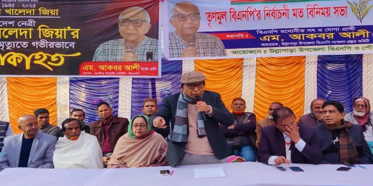 উল্লাপাড়ায় তৃণমূল বিএনপির নির্বাচনী মতবিনিময় সভা