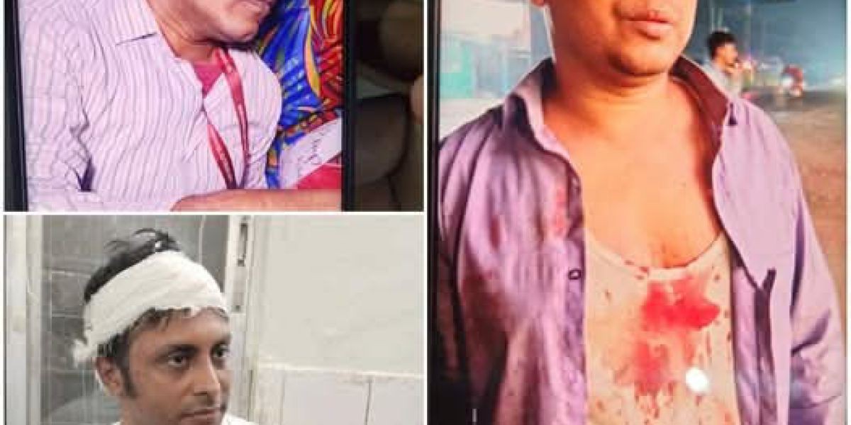 নরসিংদীতে সাংবাদিকদের উপর সন্ত্রাসী হামলা