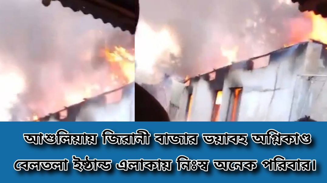⁣আশুলিয়ায় জিরানী বাজার ভয়াবহ অগ্নিকাণ্ড বেলতলা ইষ্ঠান্ড এলাকায় নিঃস্ব অনেক পরিবার।