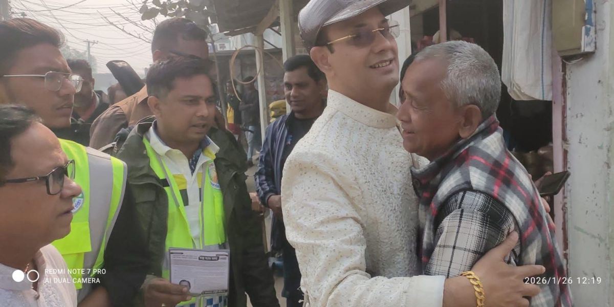 বোচাগঞ্জে ড. জীবন চৌধুরীর গণসংযোগ, উন্নয়নের আশ্বাস