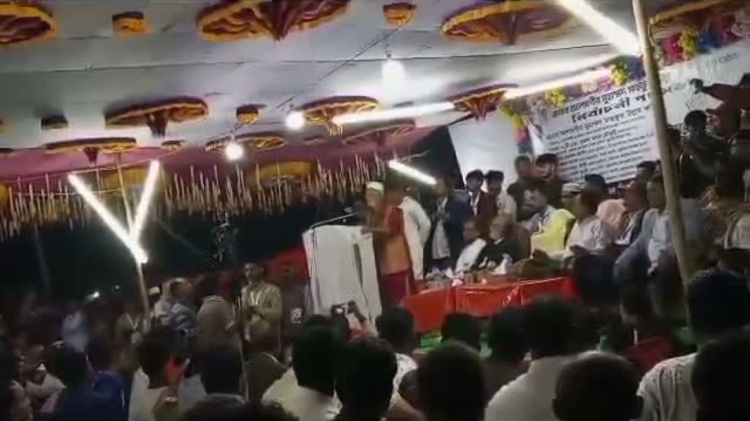 ⁣পথসভায় বক্তব্যকালে মঞ্চ ভেঙে পড়ল বিএনপি প্রার্থী