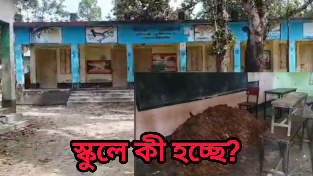 ⁣লালমনিরহাটে স্কুলের ক্লাসরুমে প্রধান শিক্ষকের গুদামঘর