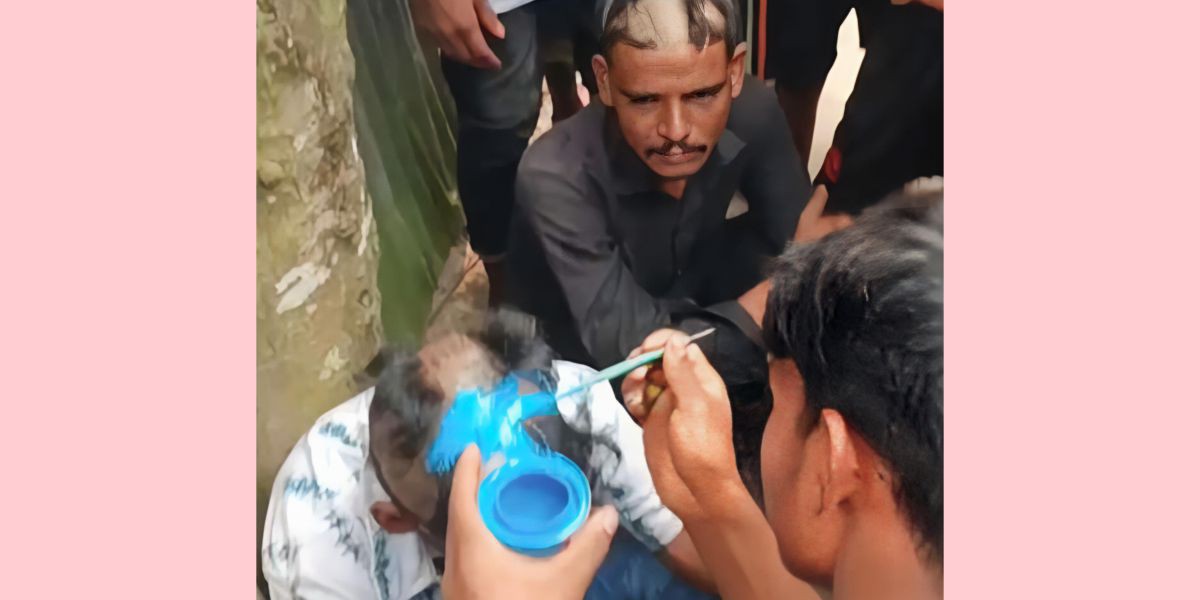 মাধবপুরে চুরির অভিযোগে যুবককে ন্যাড়া করে মাথায় আঁকা হলো আর্জেন্টিনার পতাকা..
