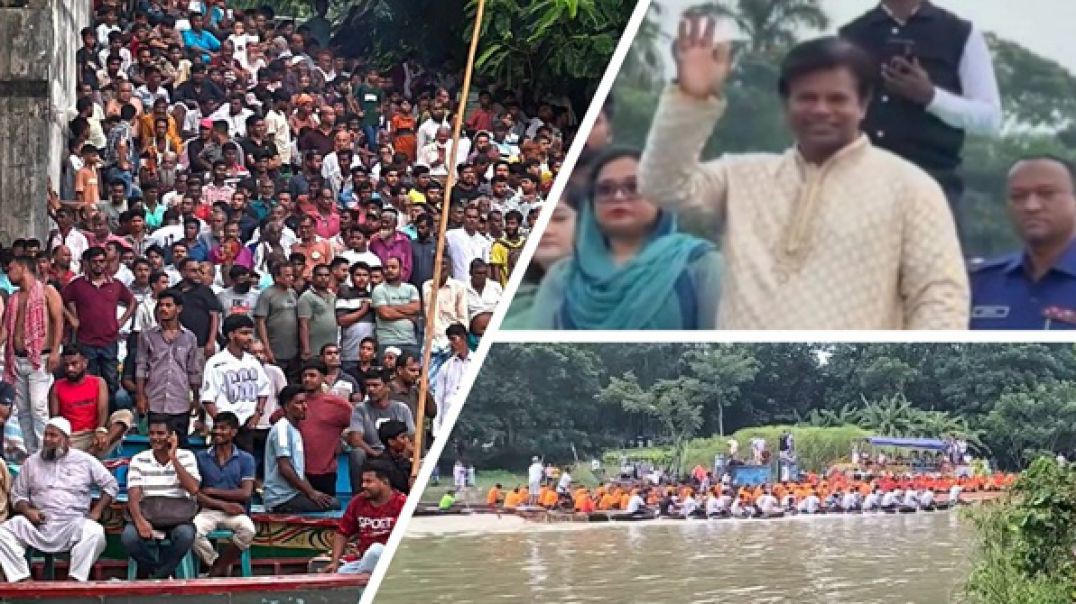 নবাবগঞ্জের কলকোপায় নৌকা বাইচে মুখরিত ইছামতী শ্রেষ্ঠত্বের ট্রফি জিতল ‘লিটন ২’