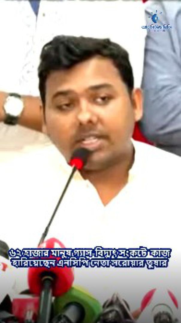 ৬২ হাজার মানুষ গ্যাস-বিদ্যুৎ সংকটে  কাজ হারিয়েছেন এনসিপি নেতা সরোয়ার তুষার